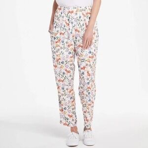 NYDJ Floral Print Pull On Relaxed Cropped Pants XS Women's Casual‎ Summer
